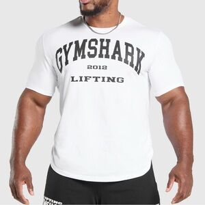 Gymshark Men's White Graphic T-Shirt